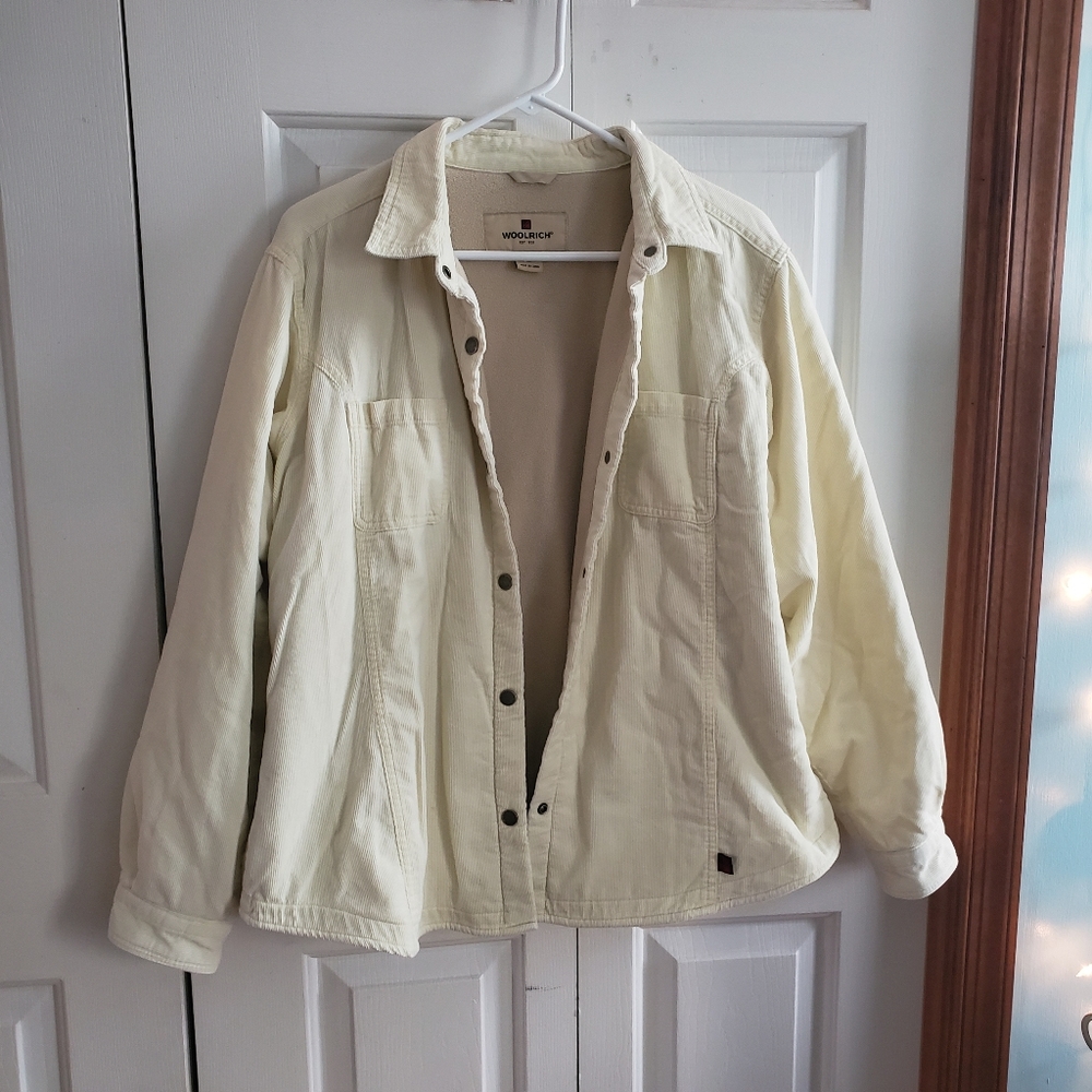 Woolrich Cream Cozy Corduroy Jacket